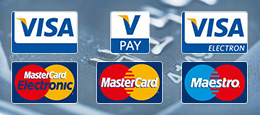 Přijímáme platební karty Visa a Mastercard